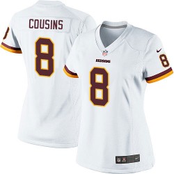 Nike Women's Elite White Road Jersey Washington Redskins Kirk Cousins 8