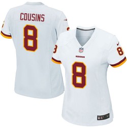 Nike Women's Game White Road Jersey Washington Redskins Kirk Cousins 8