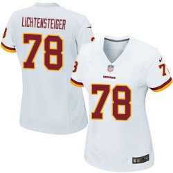 Nike Women's Game White Road Jersey Washington Redskins Kory Lichtensteiger 78