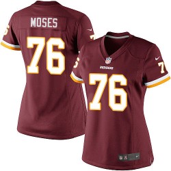Nike Women's Limited Burgundy Red Home Jersey Washington Redskins Morgan Moses 76