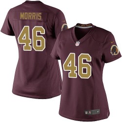 Nike Women's Elite Burgundy Red 80th Anniversary Alternate Jersey Washington Redskins Alfred Morris 46