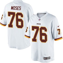 Nike Men's Limited White Road Jersey Washington Redskins Morgan Moses 76