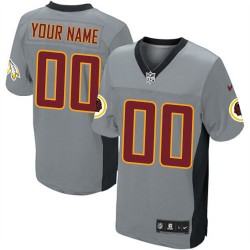 Nike Washington Redskins Men's Customized Limited Grey Shadow Jersey