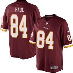 Nike Youth Elite Burgundy Red Home Jersey Washington Redskins Niles Paul 84