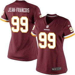 Nike Women's Limited Burgundy Red Home Jersey Washington Redskins Ricky Jean-Francois 99
