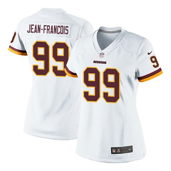Nike Women's Limited White Road Jersey Washington Redskins Ricky Jean-Francois 99
