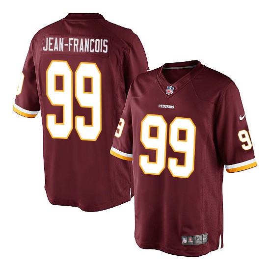 Nike Youth Elite Burgundy Red Home Jersey Washington Redskins Ricky Jean-Francois 99