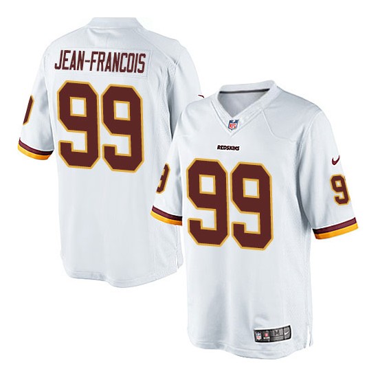 Nike Men's Limited White Road Jersey Washington Redskins Ricky Jean-Francois 99