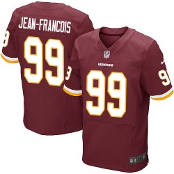 Nike Men's Elite Burgundy Red Home Jersey Washington Redskins Ricky Jean-Francois 99