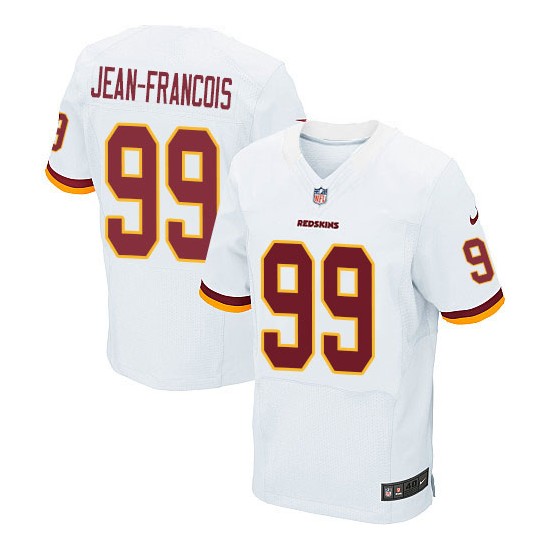 Nike Men's Elite White Road Jersey Washington Redskins Ricky Jean-Francois 99