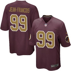 Nike Men's Game Burgundy Red 80th Anniversary Alternate Jersey Washington Redskins Ricky Jean-Francois 99