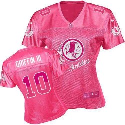 Nike Women's Limited Pink Fem Fan Jersey Washington Redskins Robert Griffin III 10
