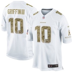 Nike Men's Limited White Salute to Service Jersey Washington Redskins Robert Griffin III 10
