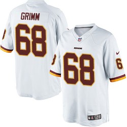 Nike Youth Elite White Road Jersey Washington Redskins Russ Grimm 68