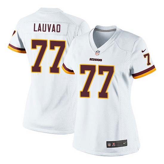 Nike Women's Elite White Road Jersey Washington Redskins Shawn Lauvao 77