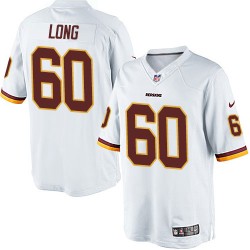Nike Youth Elite White Road Jersey Washington Redskins Spencer Long 60