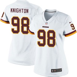 Nike Women's Elite White Road Jersey Washington Redskins Terrance Knighton 98