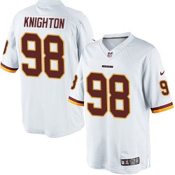 Nike Youth Limited White Road Jersey Washington Redskins Terrance Knighton 98