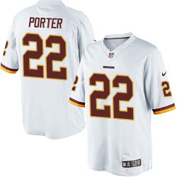 Nike Youth Elite White Road Jersey Washington Redskins Tracy Porter 22