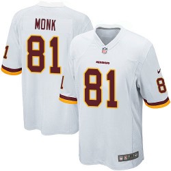 Nike Men's Game White Road Jersey Washington Redskins Art Monk 81