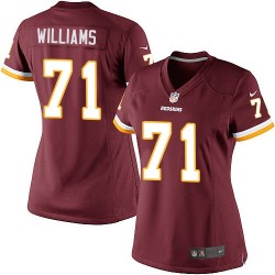 Nike Women's Limited Burgundy Red Home Jersey Washington Redskins Trent Williams 71
