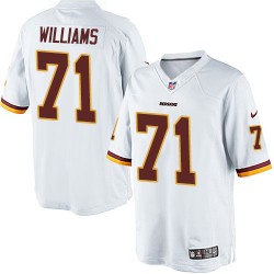 Nike Men's Limited White Road Jersey Washington Redskins Trent Williams 71
