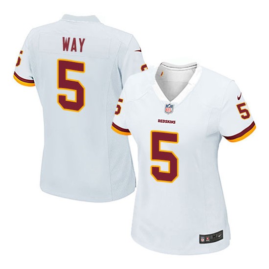 Nike Women's Game White Road Jersey Washington Redskins Tress Way 5