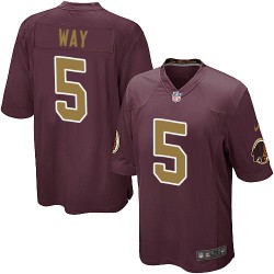 Nike Men's Game Burgundy Red 80th Anniversary Alternate Jersey Washington Redskins Tress Way 5