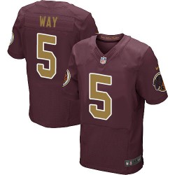 Nike Men's Elite Burgundy Red 80th Anniversary Alternate Jersey Washington Redskins Tress Way 5