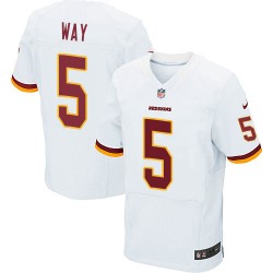 Nike Men's Elite White Road Jersey Washington Redskins Tress Way 5