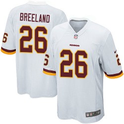 Nike Men's Game White Road Jersey Washington Redskins Bashaud Breeland 26