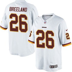 Nike Youth Elite White Road Jersey Washington Redskins Bashaud Breeland 26