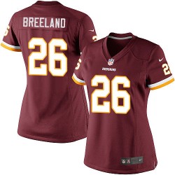 Nike Women's Limited Burgundy Red Home Jersey Washington Redskins Bashaud Breeland 26