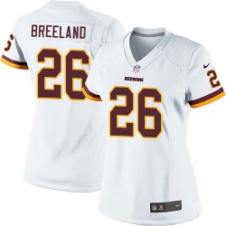 Nike Women's Limited White Road Jersey Washington Redskins Bashaud Breeland 26