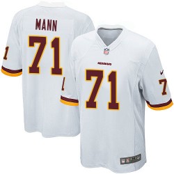 Nike Men's Game White Road Jersey Washington Redskins Charles Mann 71
