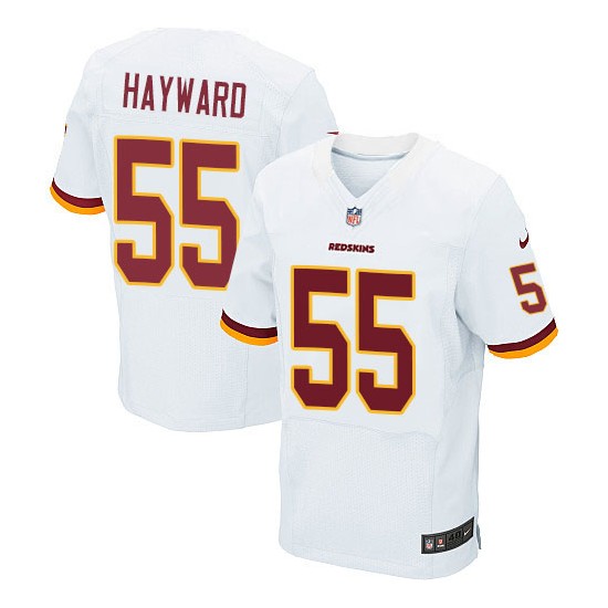 Nike Men's Elite White Road Jersey Washington Redskins Adam Hayward 55