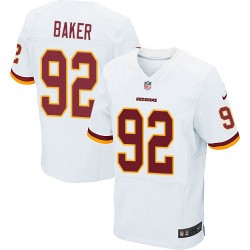 Nike Men's Elite White Road Jersey Washington Redskins Chris Baker 92