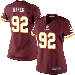 Nike Women's Elite Burgundy Red Home Jersey Washington Redskins Chris Baker 92