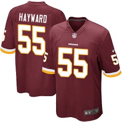 Nike Men's Game Burgundy Red Home Jersey Washington Redskins Adam Hayward 55