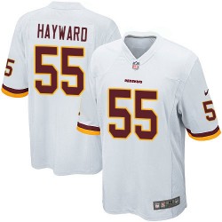 Nike Men's Game White Road Jersey Washington Redskins Adam Hayward 55