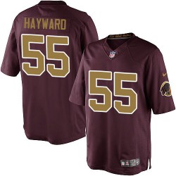 Nike Men's Limited Burgundy Red 80th Anniversary Alternate Jersey Washington Redskins Adam Hayward 55