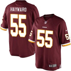 Nike Men's Limited Burgundy Red Home Jersey Washington Redskins Adam Hayward 55