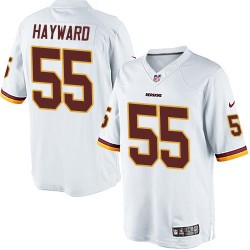Nike Men's Limited White Road Jersey Washington Redskins Adam Hayward 55