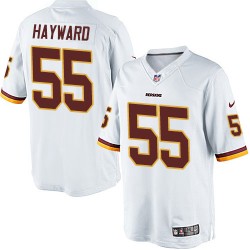 Nike Youth Elite White Road Jersey Washington Redskins Adam Hayward 55