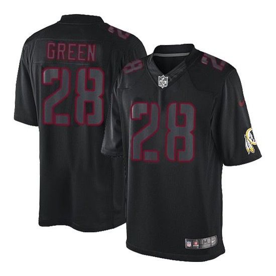 Nike Men's Game Black Impact Jersey Washington Redskins Darrell Green 28