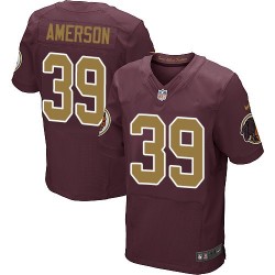 Nike Men's Elite Burgundy Red 80th Anniversary Alternate Jersey Washington Redskins David Amerson 39