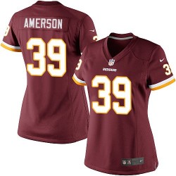 Nike Women's Elite Burgundy Red Home Jersey Washington Redskins David Amerson 39