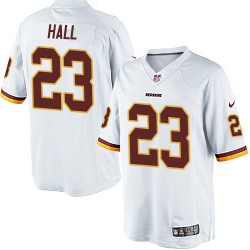 Nike Youth Limited White Road Jersey Washington Redskins DeAngelo Hall 23