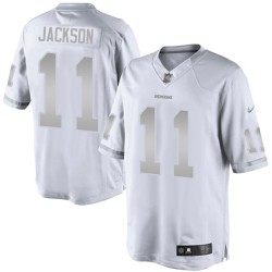 Nike Men's Elite White Platinum Jersey Washington Redskins DeSean Jackson 11