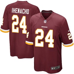 Nike Men's Game Burgundy Red Home Jersey Washington Redskins Duke Ihenacho 24